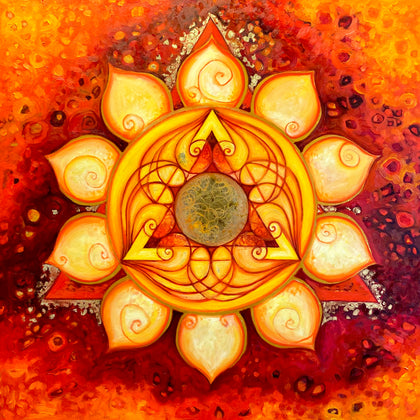 Manipura Chakra Mandala, The Centre of will power and inner fire
