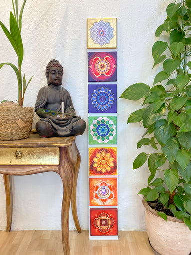 Chakra Mandala Collection on 25x25cm