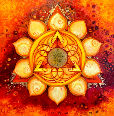 Manipura Chakra Mandala, The Centre of will power and inner fire