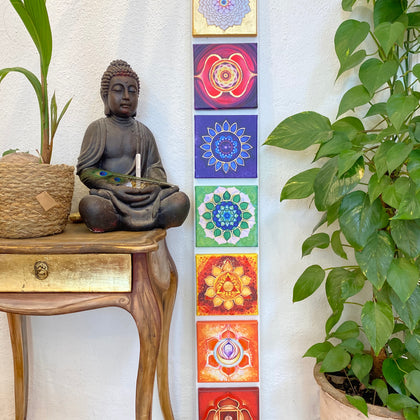 Chakra Mandala Collection on 25x25cm
