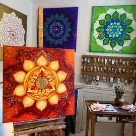 Manipura Chakra Mandala, The Centre of will power and inner fire